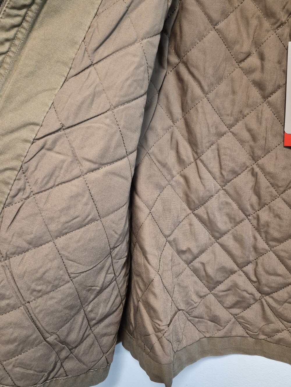 Hunter Barn Jacket Tan Canvas Corduroy Collar Boxy Oversized Women Sz M $149 NWT - Picture 11 of 16